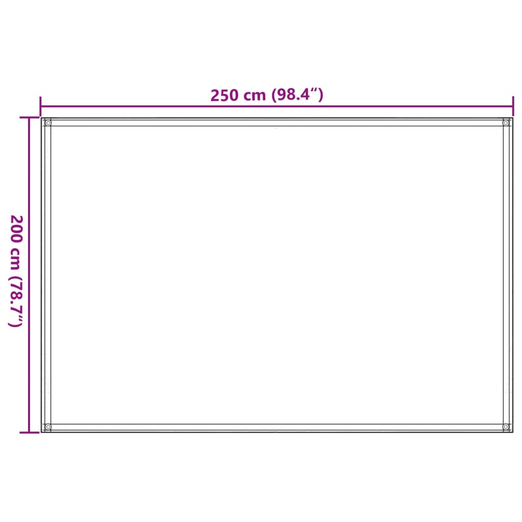 Tenttapijt 250x200 cm HDPE groen