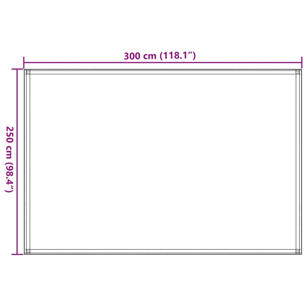 Tenttapijt 250x300 cm HDPE groen