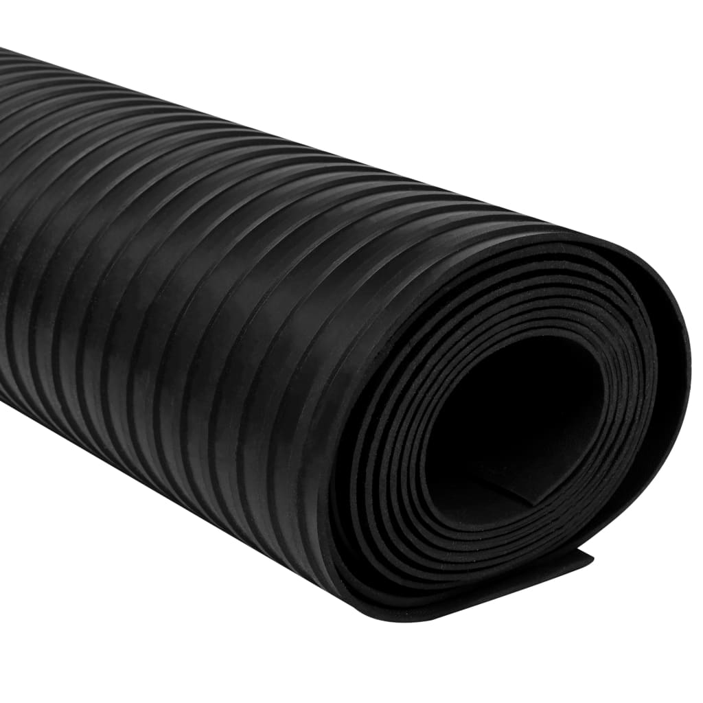 Vloermat anti-slip 3 mm 1,5x2 m rubber brede ribbel