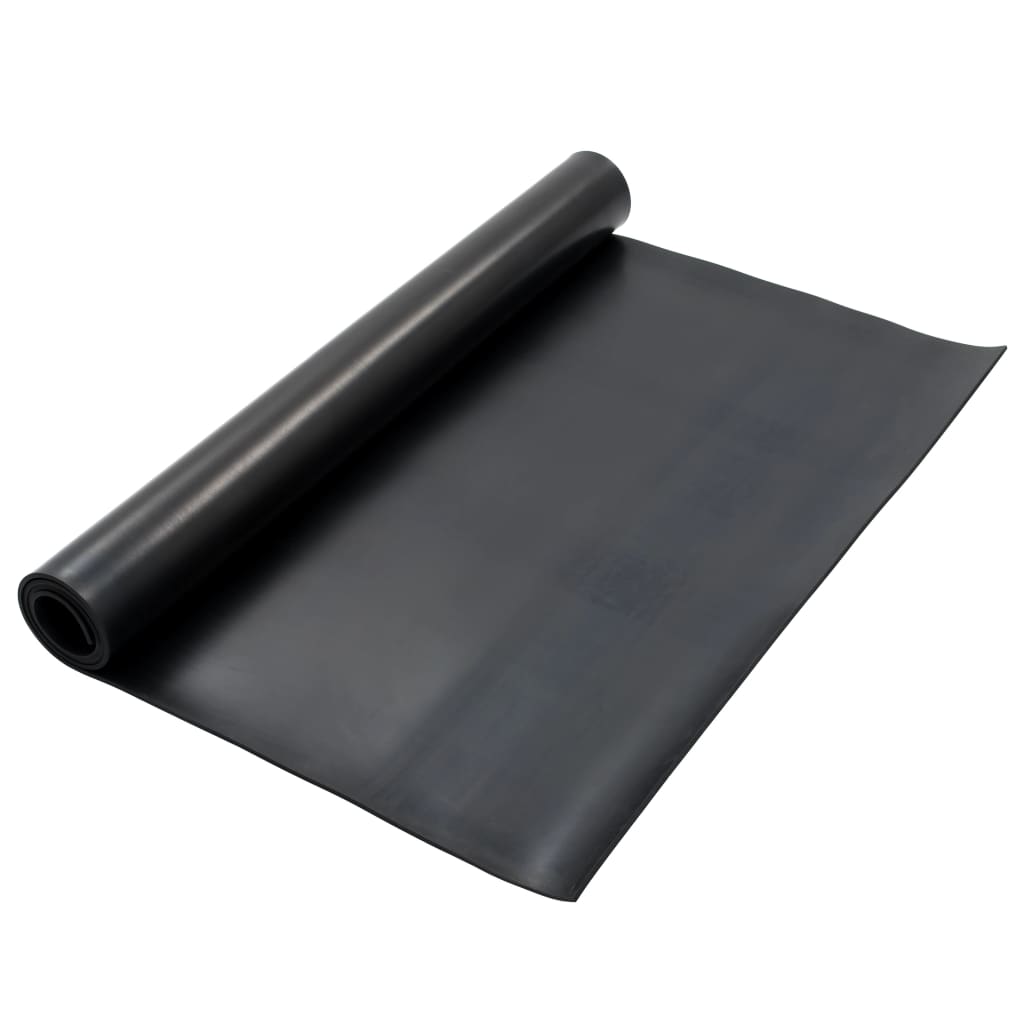 Vloermat anti-slip 6 mm glad 1,2x2 m rubber