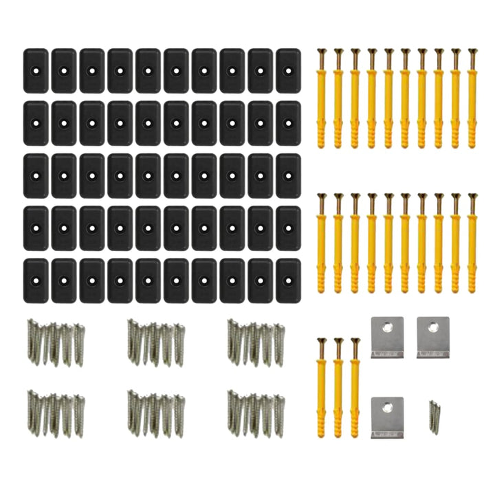 Terrasplanken met accessoires 10 m² 4 m massief HKC grijs