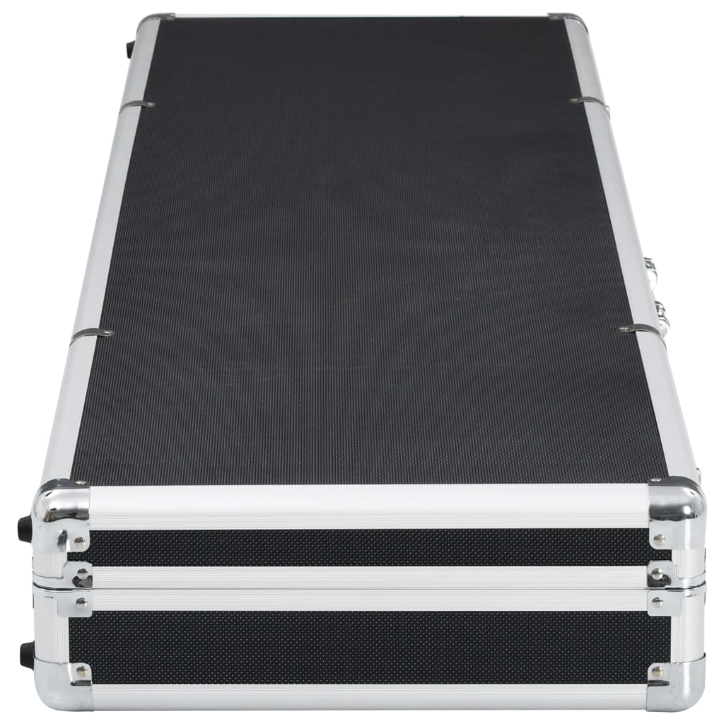 Wapenkoffer 134x35x12 cm aluminium zwart