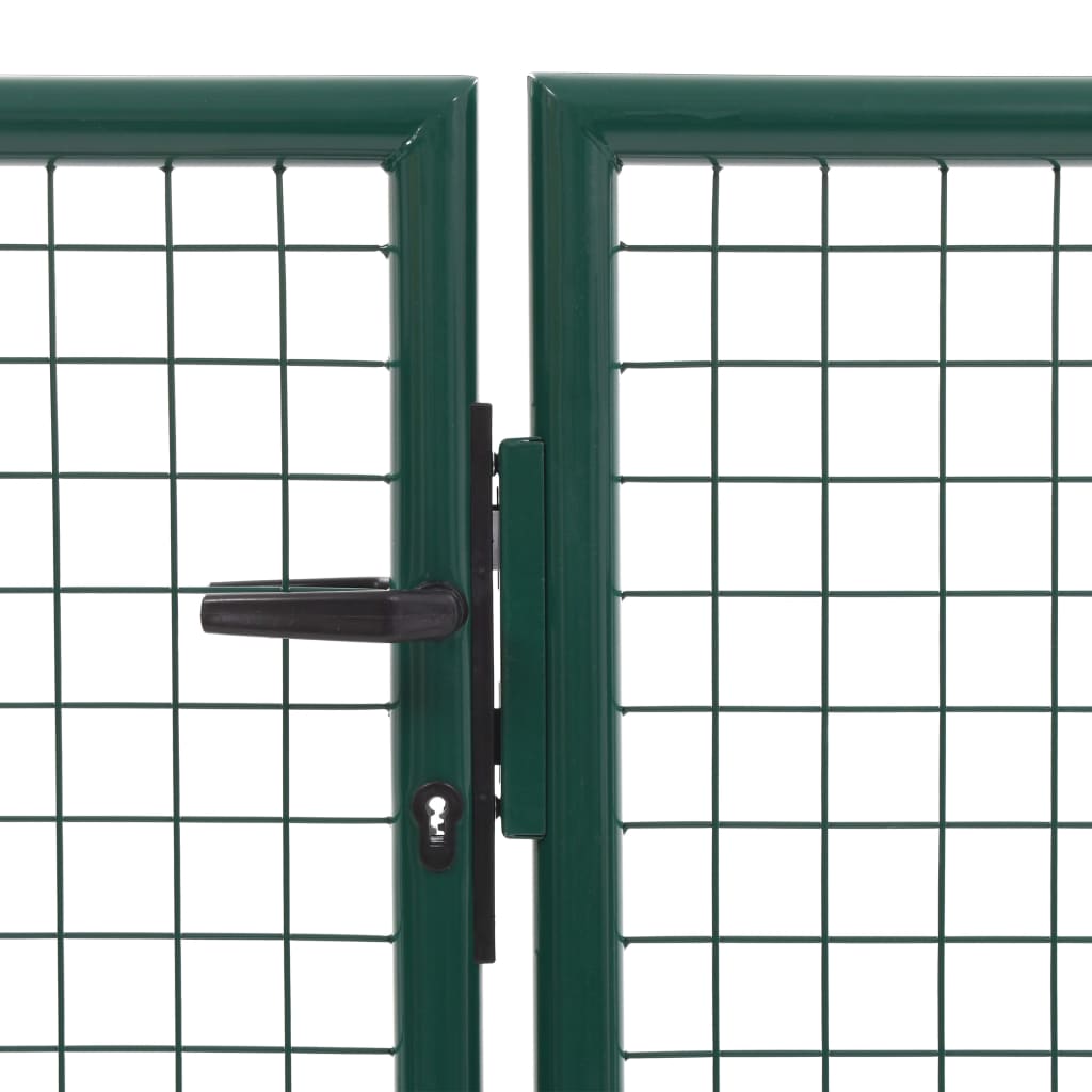 Poort 350x100 cm staal groen