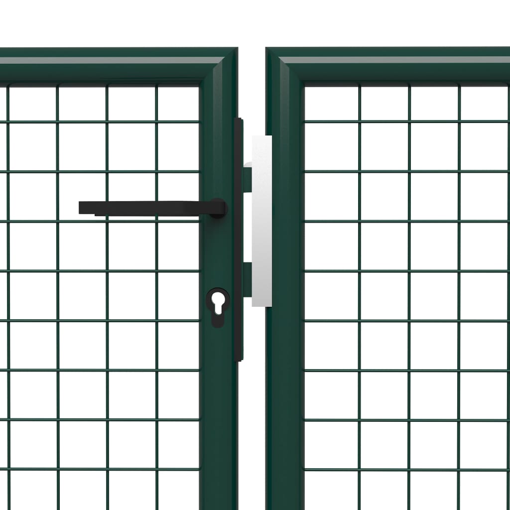 Poort 400x150 cm staal groen