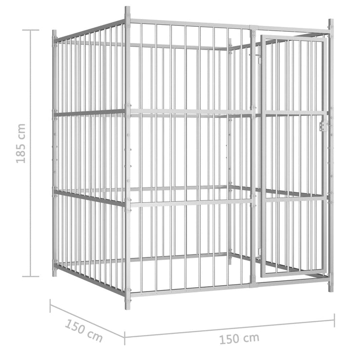 Hondenkennel voor buiten 150x150x185 cm