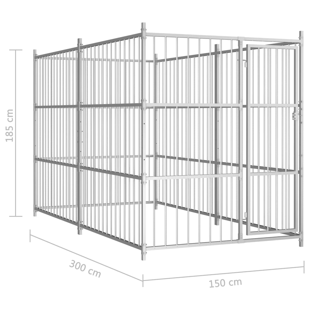 Hondenkennel voor buiten 300x150x185 cm