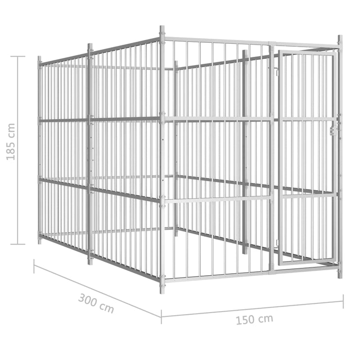 Hondenkennel voor buiten 300x150x185 cm