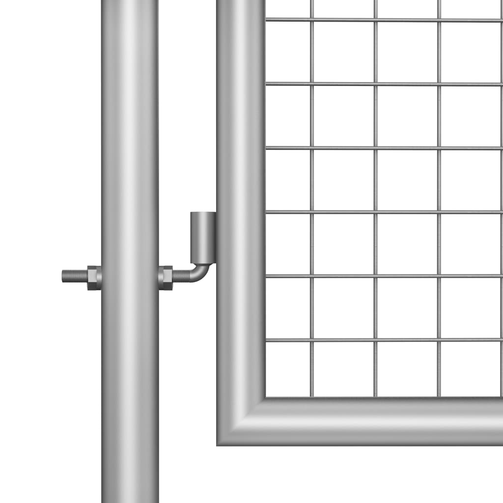 Poort 105x250 cm gegalvaniseerd staal zilverkleurig