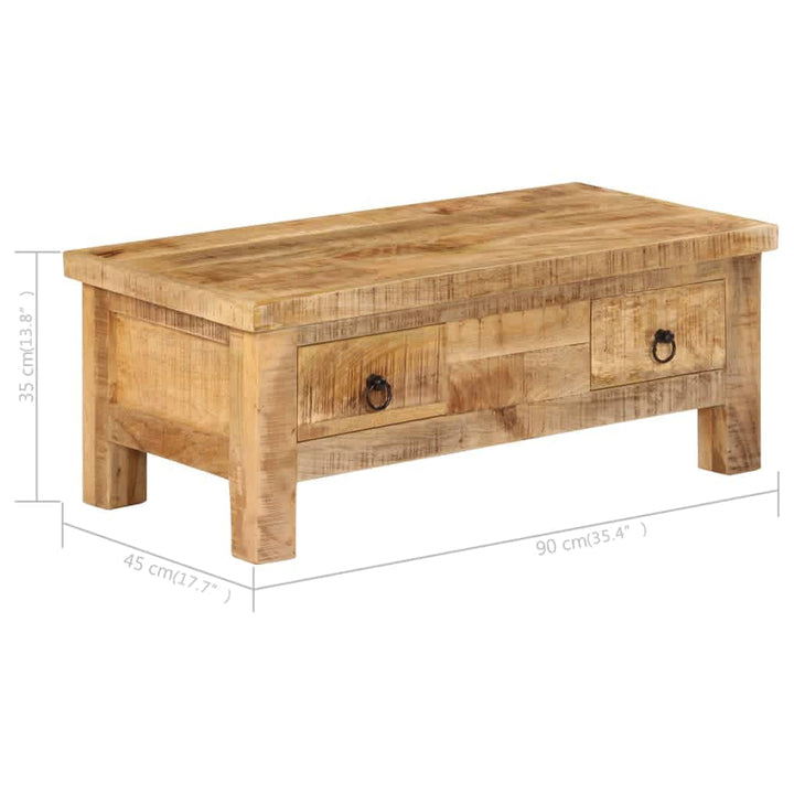 Salontafel 90x45x35 cm massief mangohout