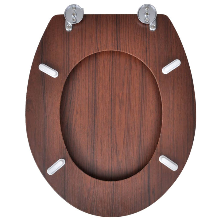 Toiletbrillen met deksels 2 st MDF bruin