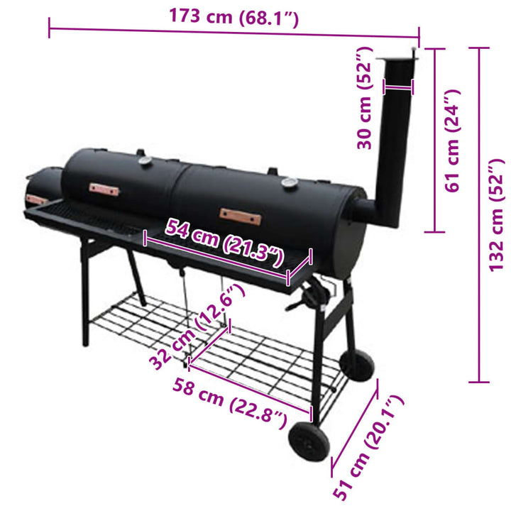 Rookbarbecue Nevada XL zwart