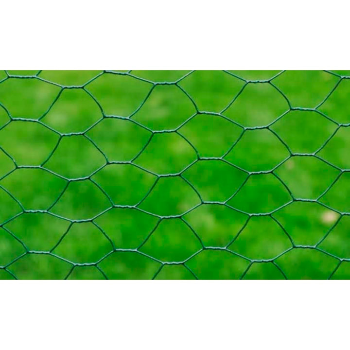 Kippengaas 25x0,5 m met PVC coating groen