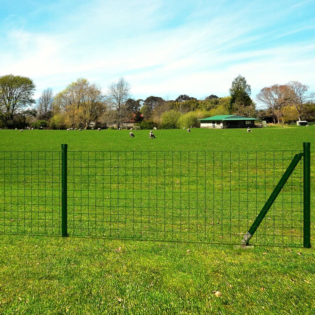 Euro hek 25x1,0 m staal groen