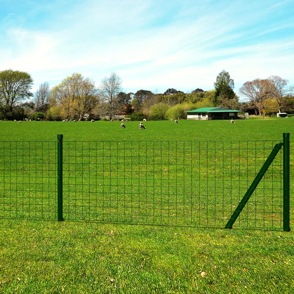 Eurohek 10x1,0 m staal groen