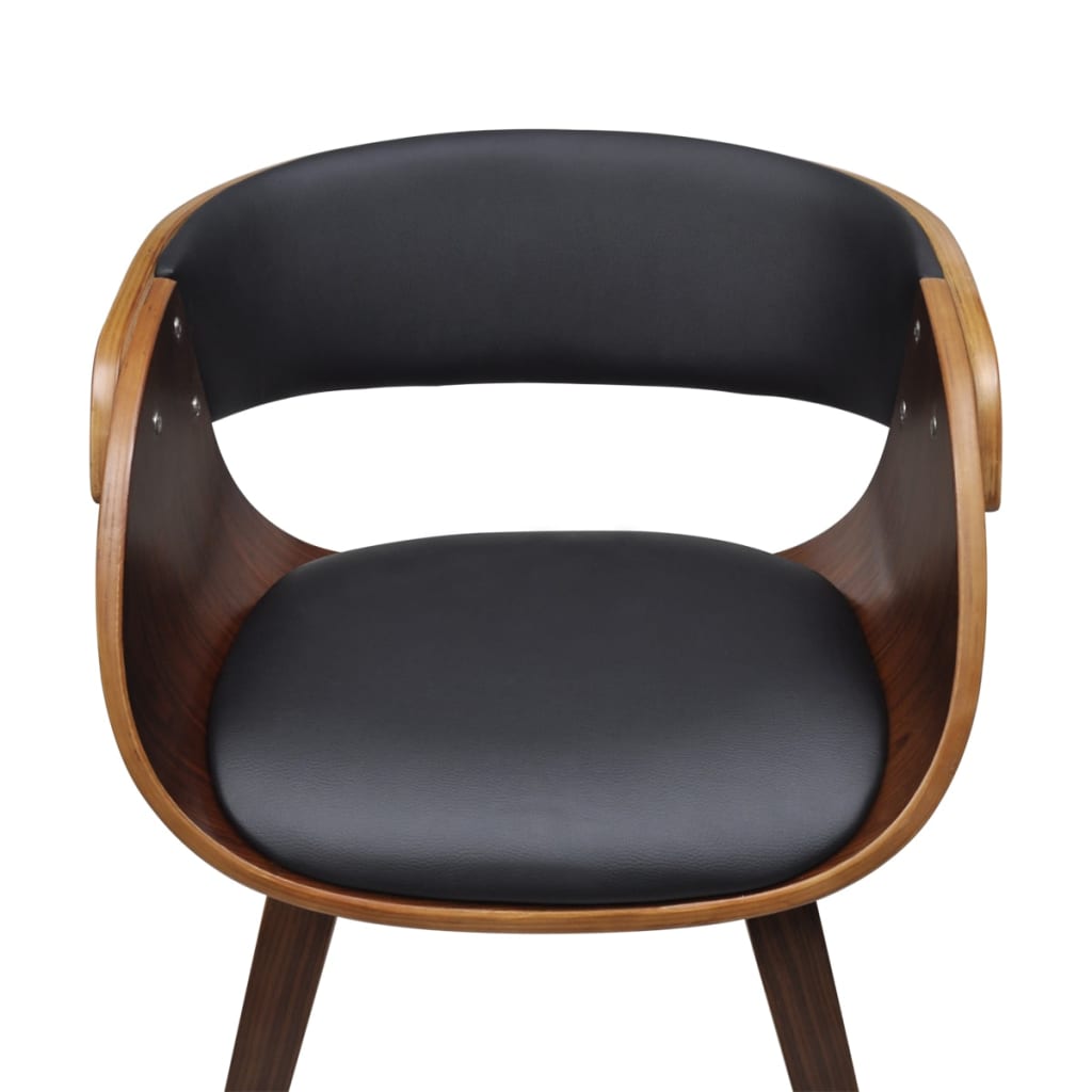 Eetkamerstoelen 6 st kunstleer bruin