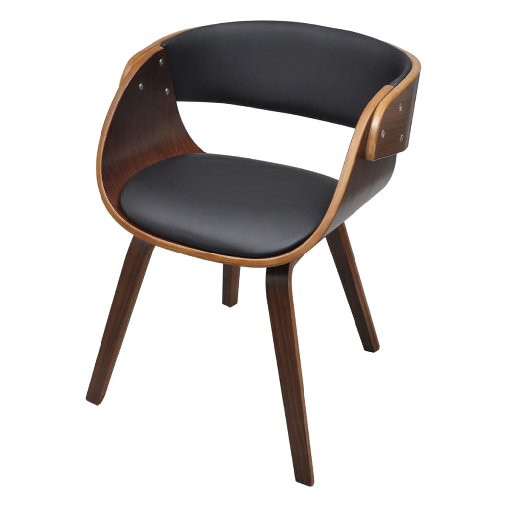 Eetkamerstoelen 6 st kunstleer bruin