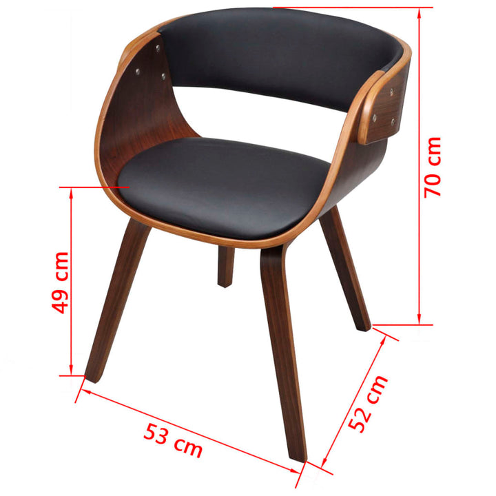 Eetkamerstoelen 6 st kunstleer bruin