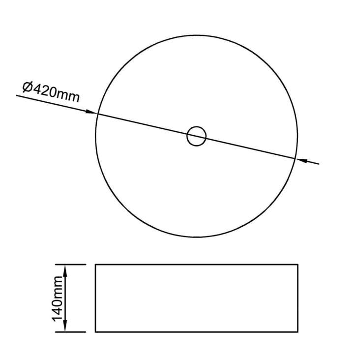 Keramische wasbak taps (wit)