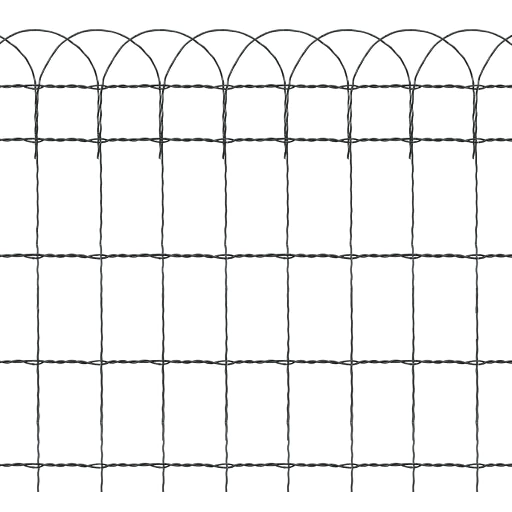 Borderafscheiding 10x0,65 m gepoedercoat ijzer