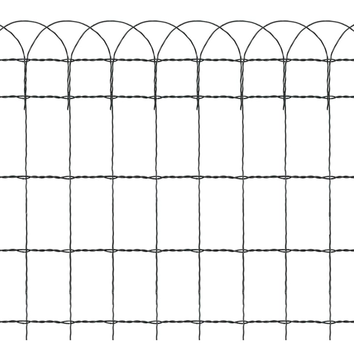 Borderafscheiding 10x0,65 m gepoedercoat ijzer