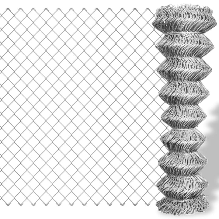 Gaashek 25x0,8 m gegalvaniseerd staal zilverkleurig