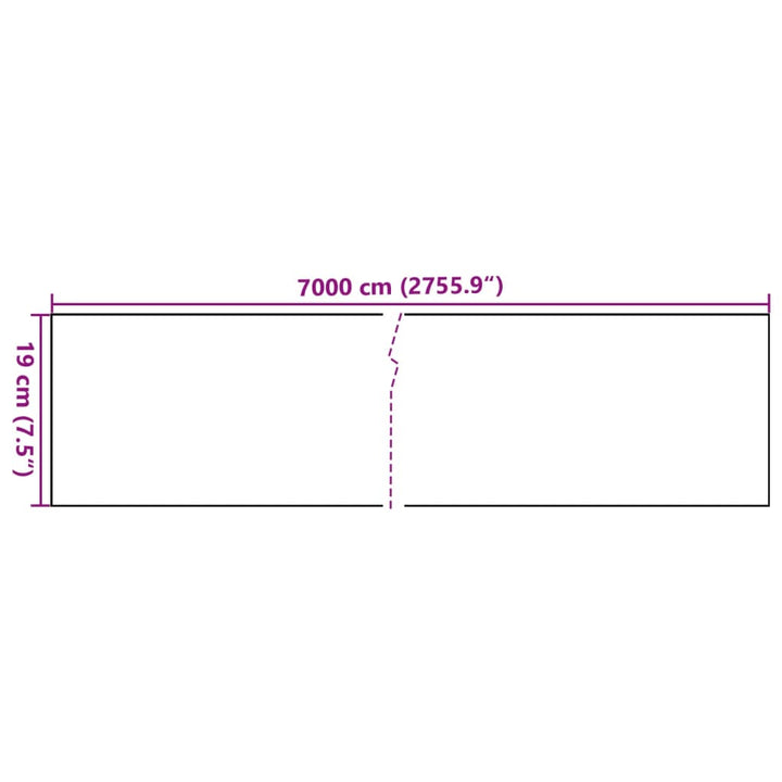 Tuinscherm 70x0,19 m PVC donkergrijs