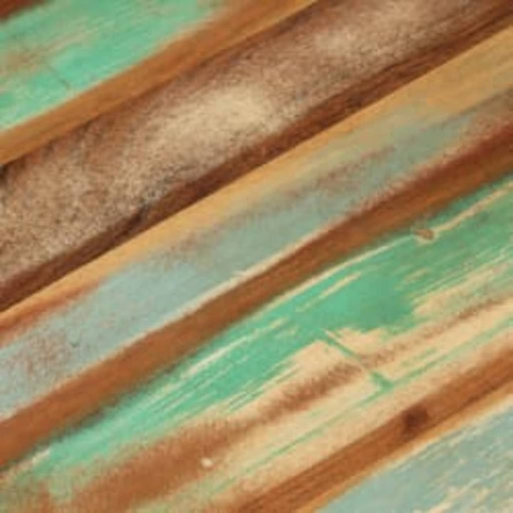 Salontafel komvormig met stalen frame gerecycled hout