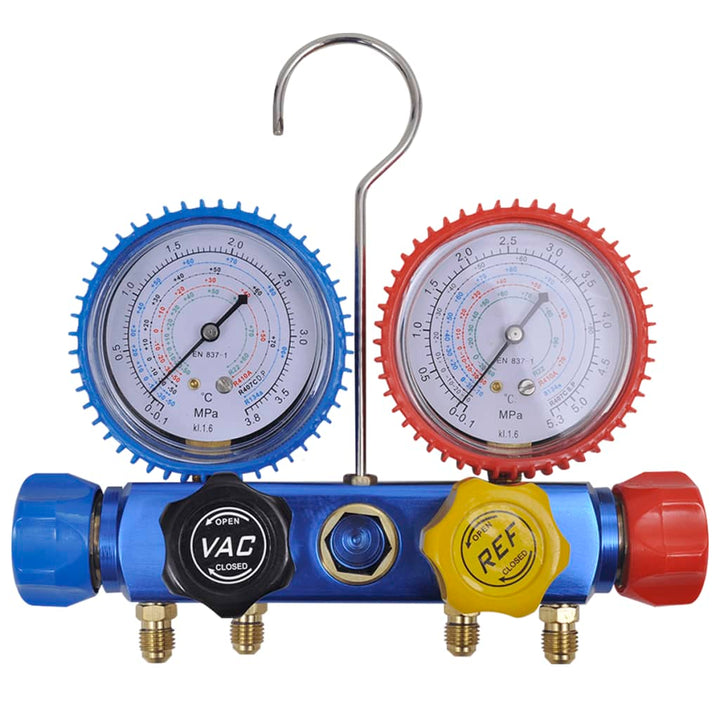 Manometer set voor airco met 4-richtingen