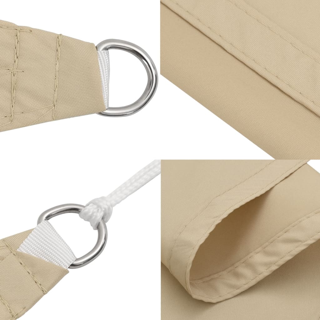 Zonnescherm rechthoekig 4x6m oxford stof beige