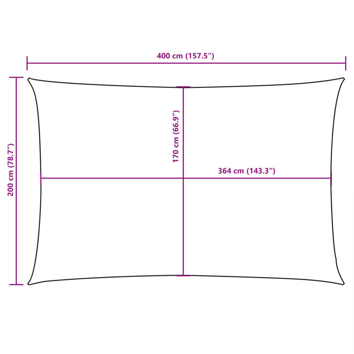 Zonnescherm rechthoekig 2x4 m oxford stof antracietkleurig