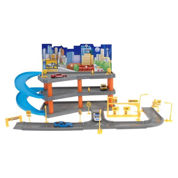 Tender Toys Speelgoedset met 4 auto's 62x31x33 cm grijs en blauw