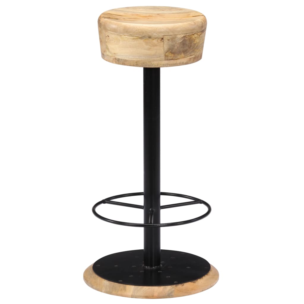 Barstoelen 2 st massief mangohout