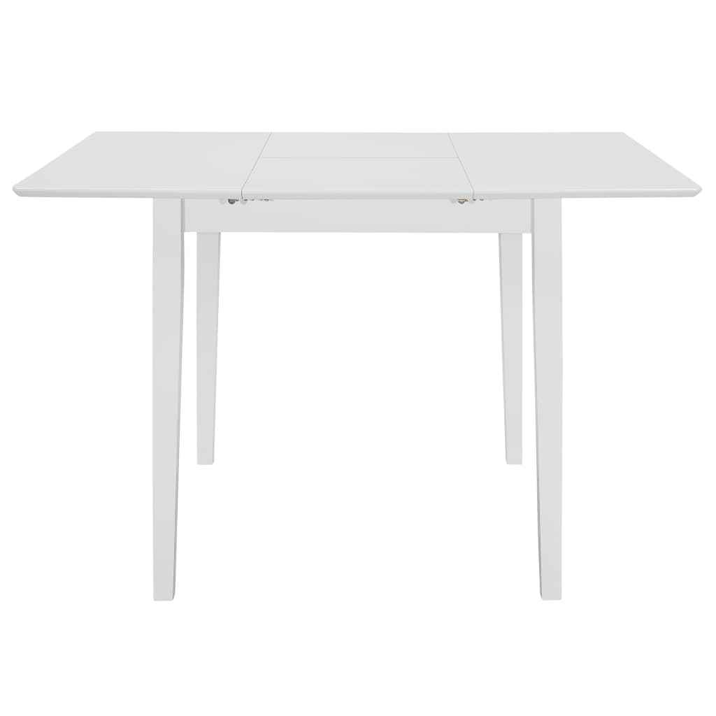 Eettafel verlengbaar (80-120)x80x74 cm MDF wit