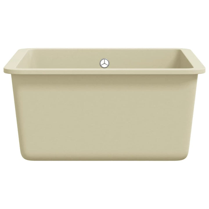 Gootsteen enkele bak graniet beige