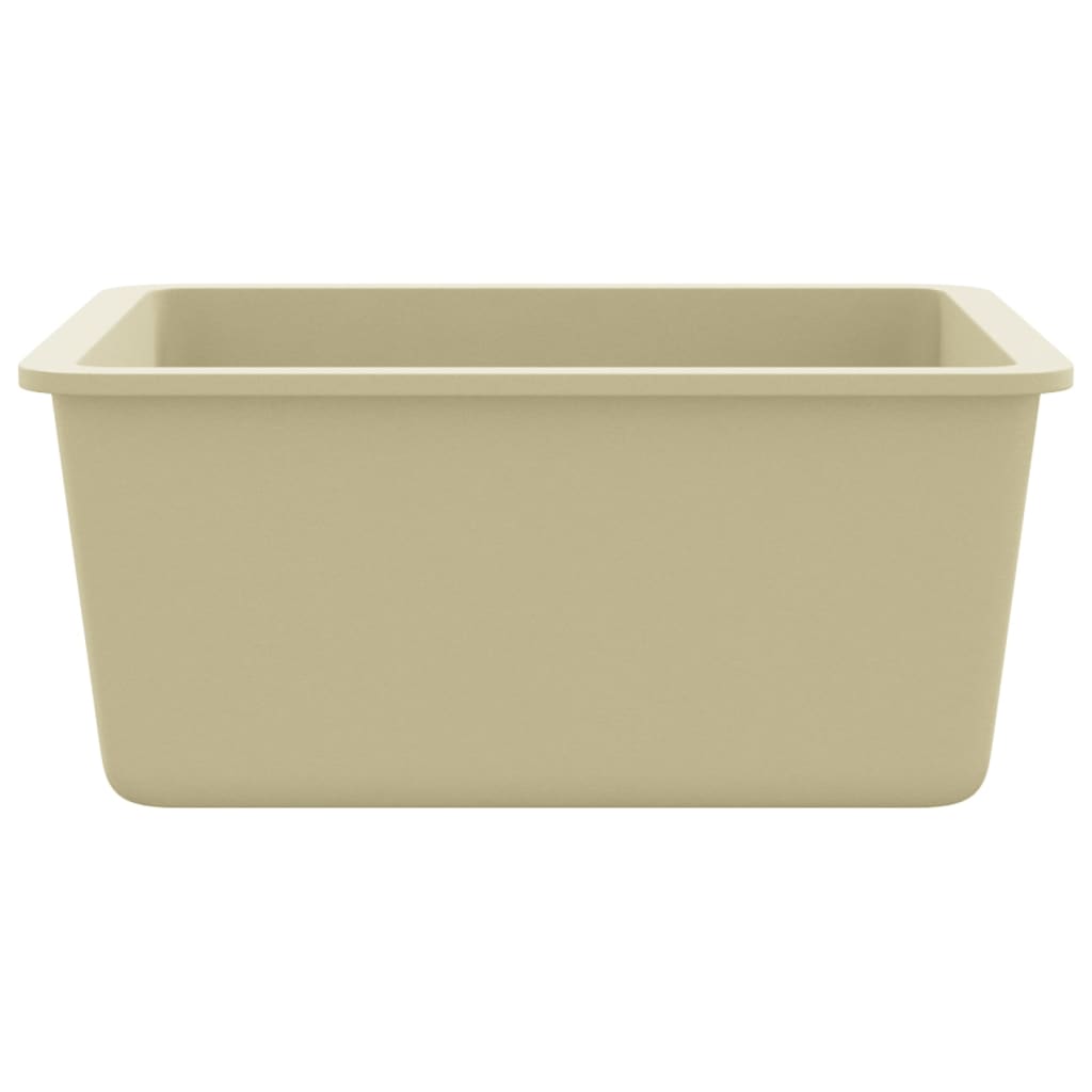 Gootsteen enkele bak graniet beige