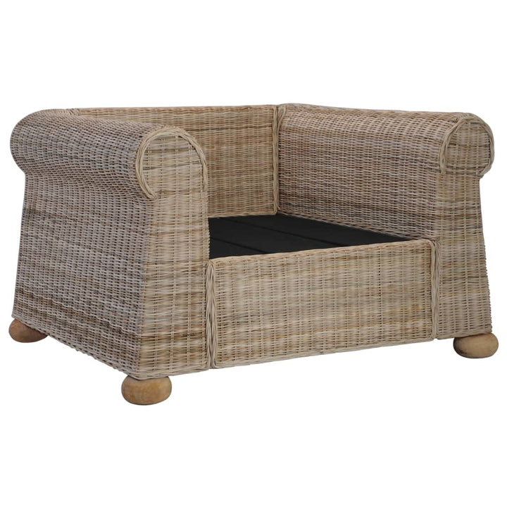 Fauteuil met kussens natuurlijk rattan