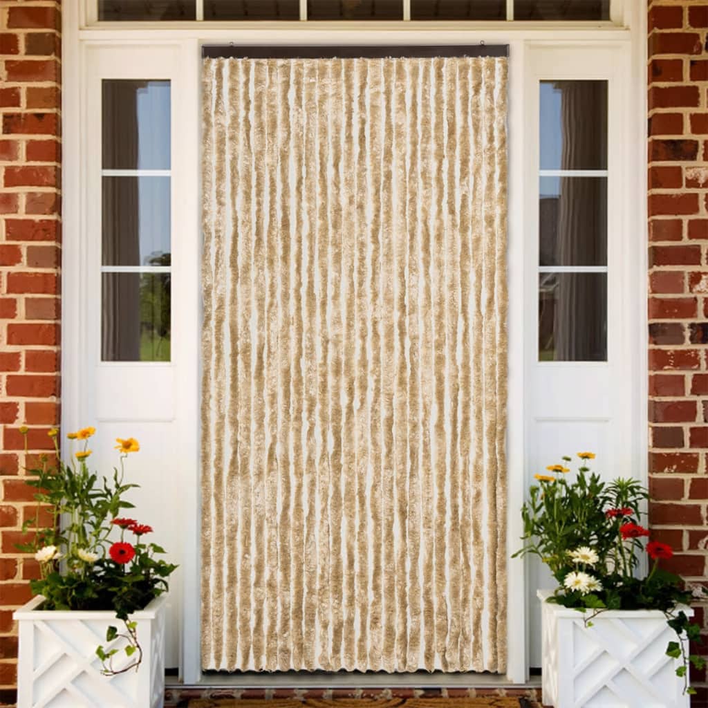 Vliegengordijn 100x220 cm chenille beige