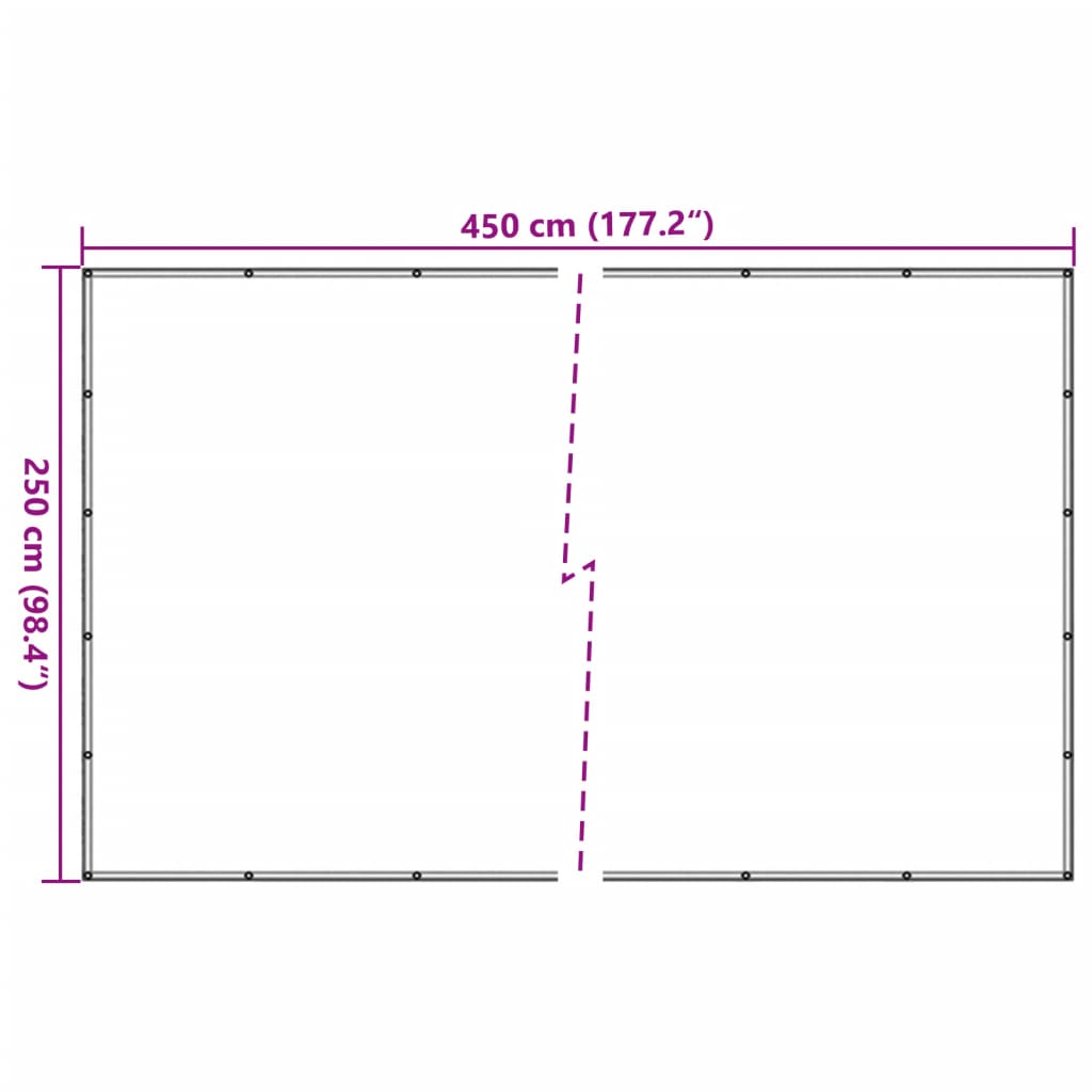 Aanhangwagennet 2,5x4,5 m HDPE zwart