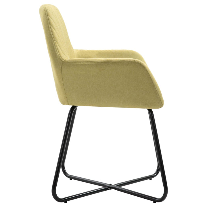 Eetkamerstoelen 2 st stof groen