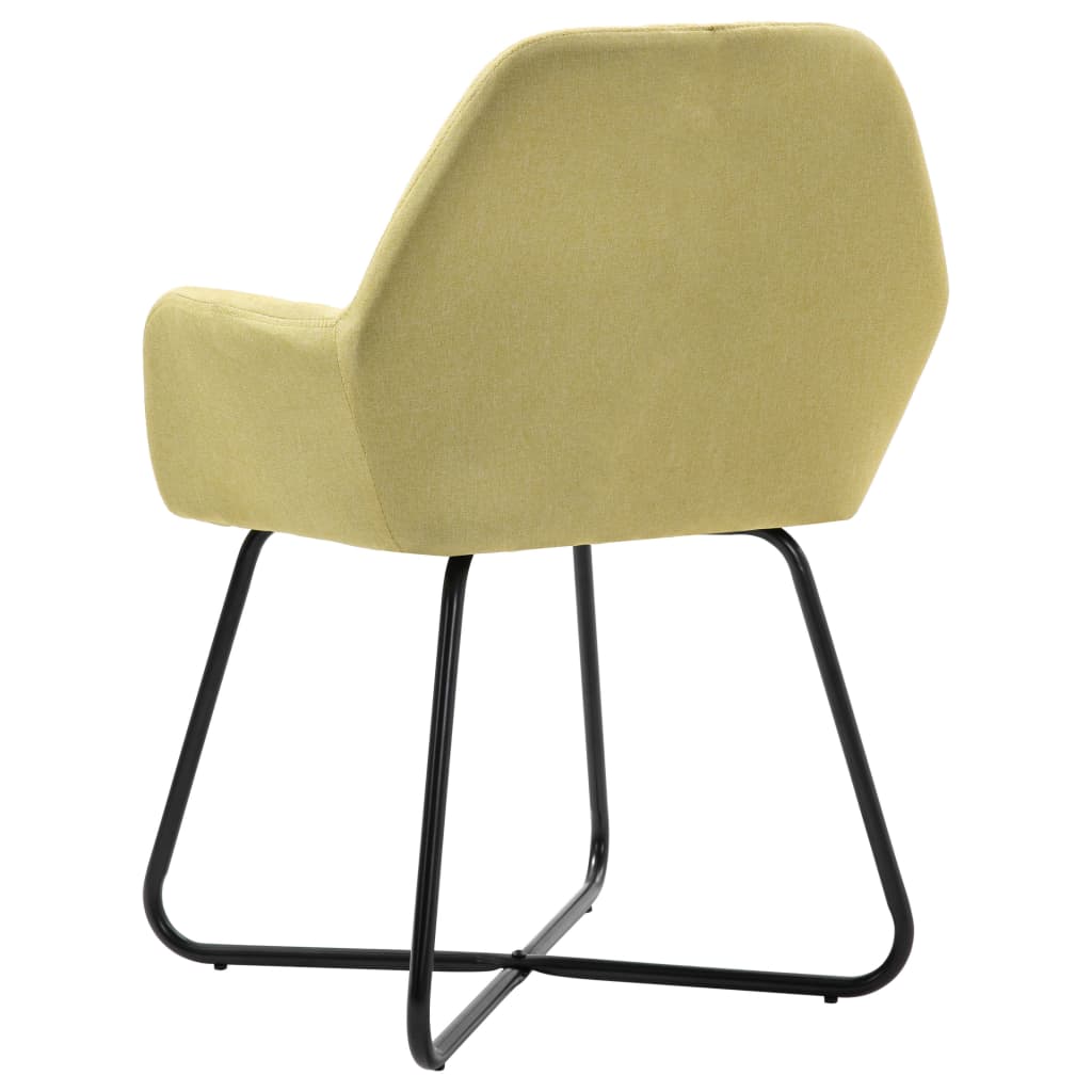 Eetkamerstoelen 2 st stof groen