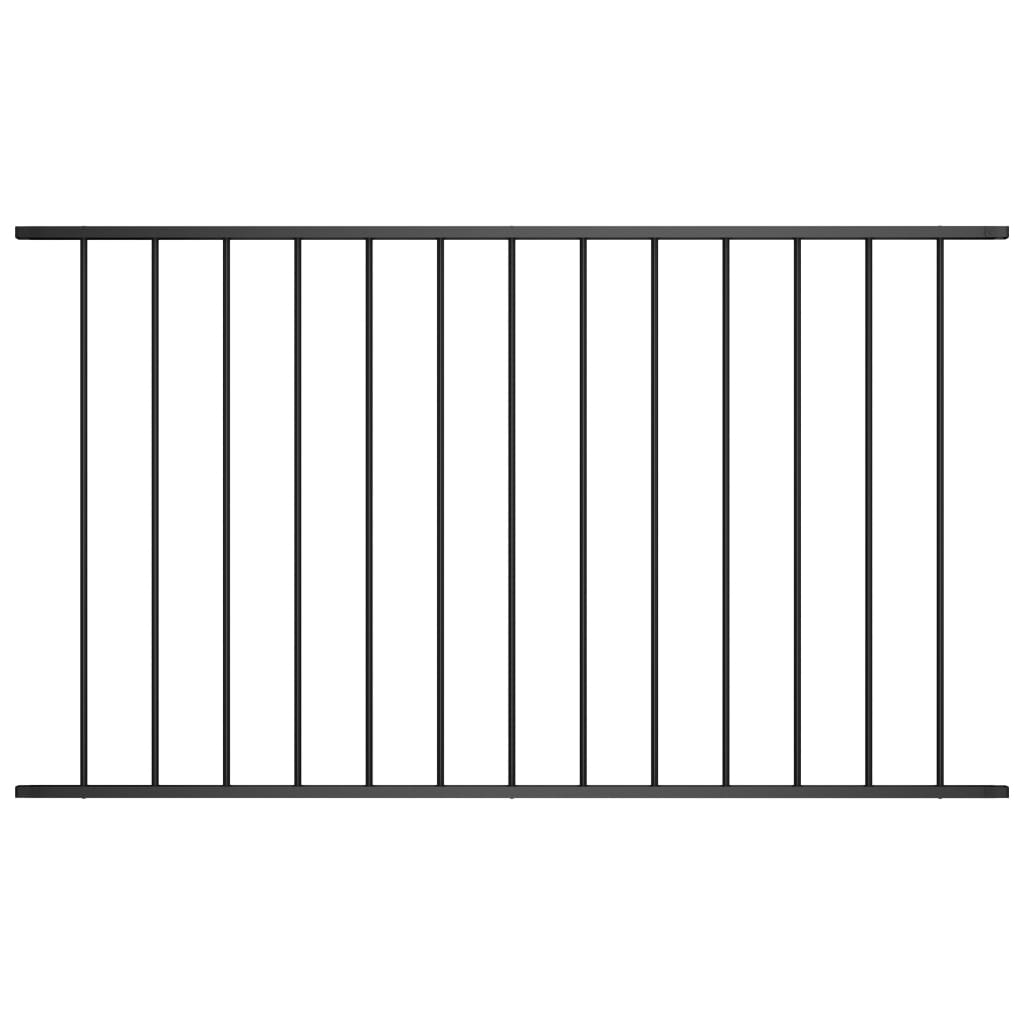 Hekpaneel 1,7x0,75 m gepoedercoat staal zwart