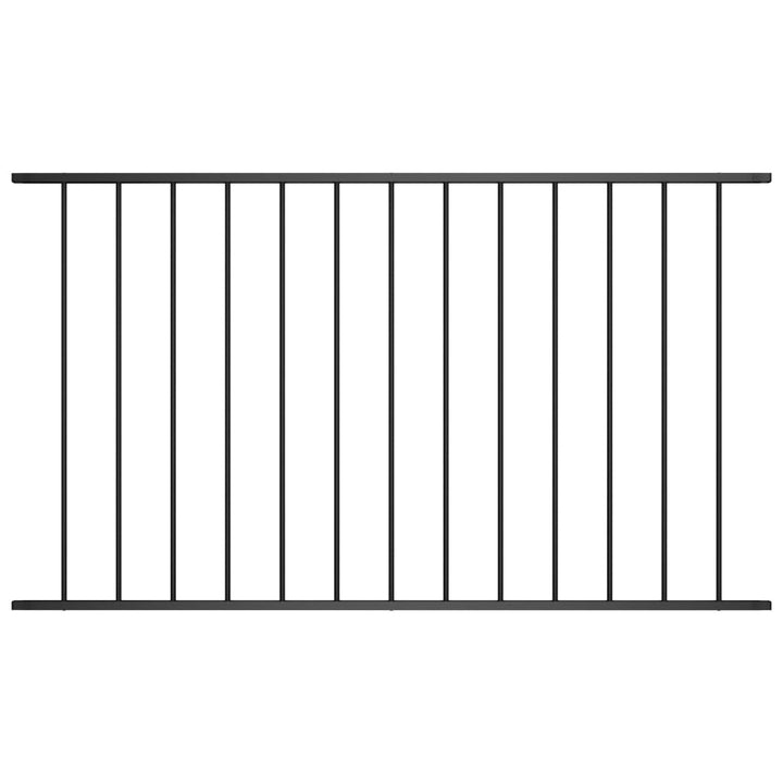 Hekpaneel 1,7x0,75 m gepoedercoat staal zwart