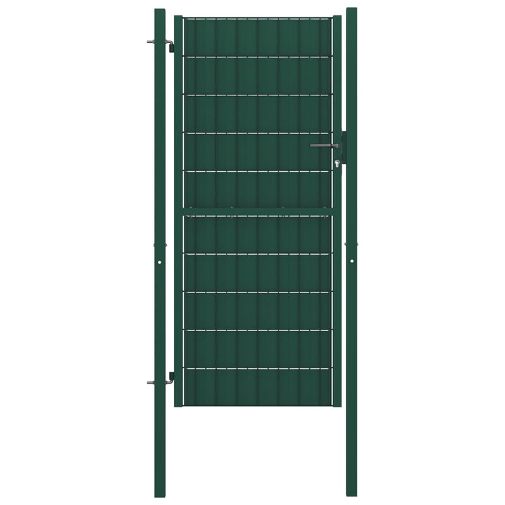 Poort 100x164 cm PVC en staal groen