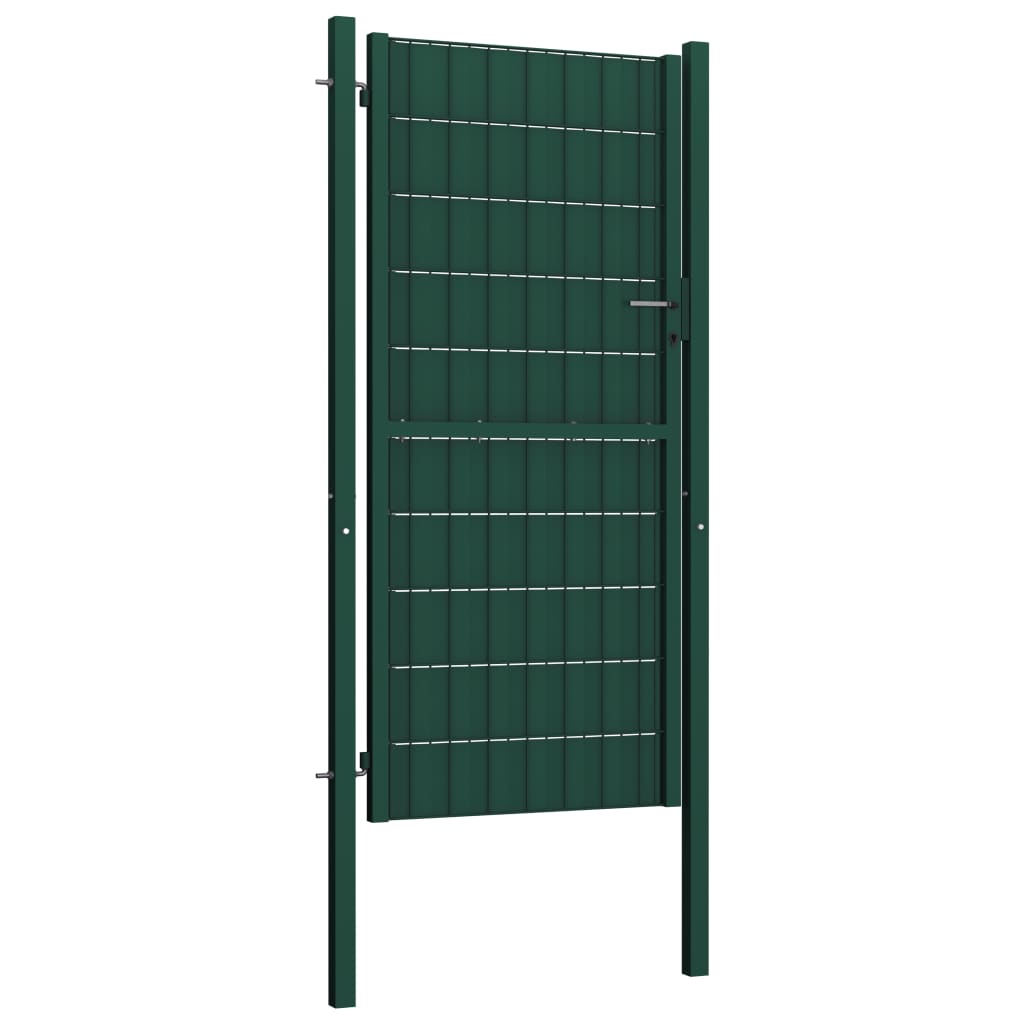 Poort 100x204 cm PVC en staal groen