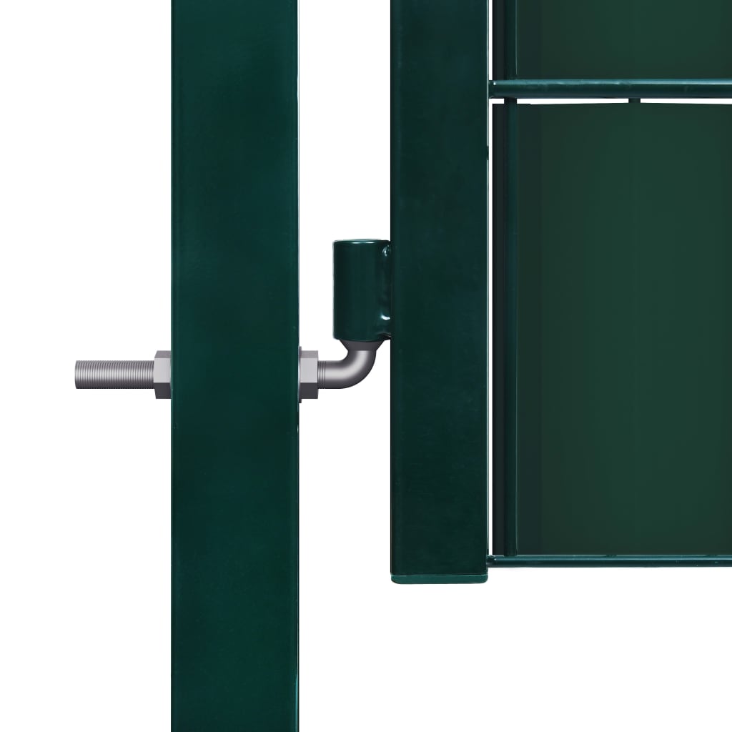 Poort 100x204 cm PVC en staal groen