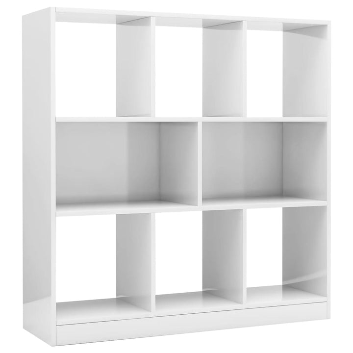 Boekenkast 97,5x29,5x100 cm bewerkt hout hoogglans wit