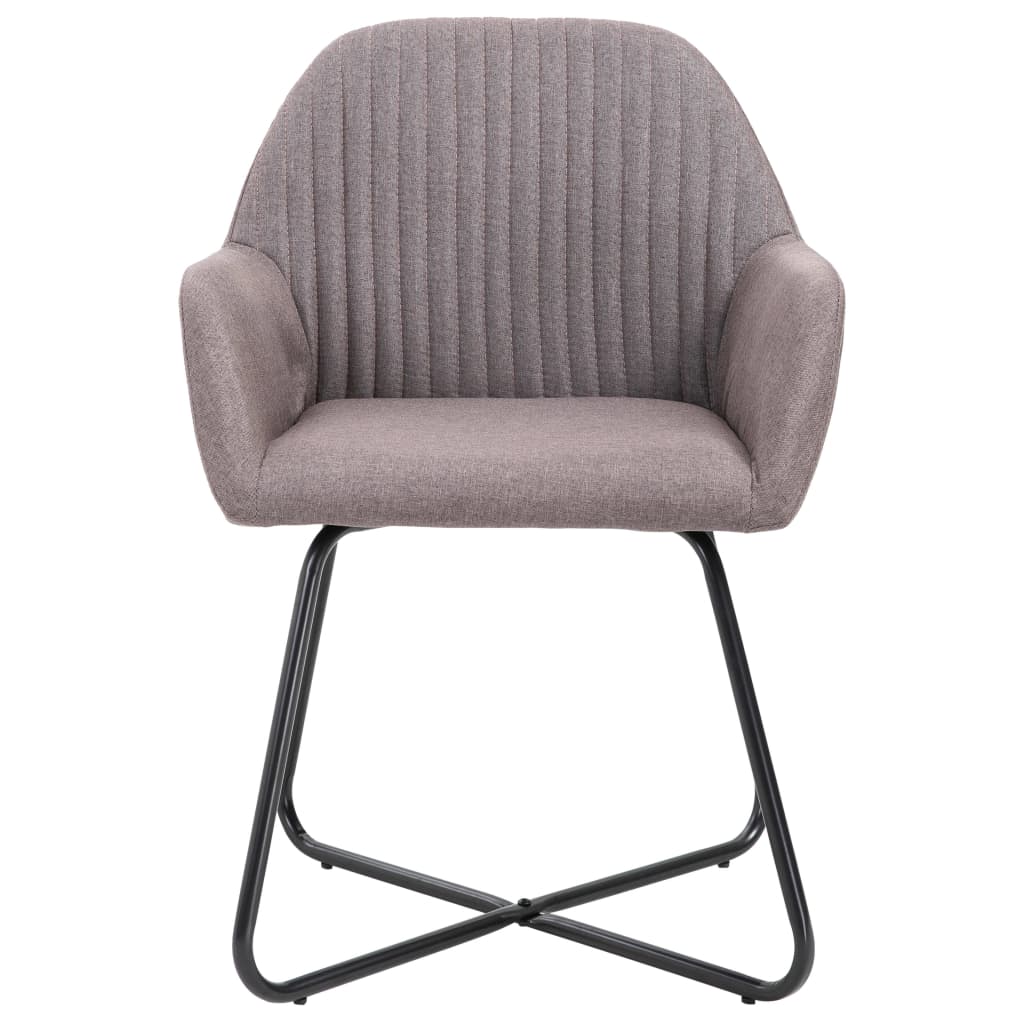 Eetkamerstoelen 4 st draaibaar stof taupe