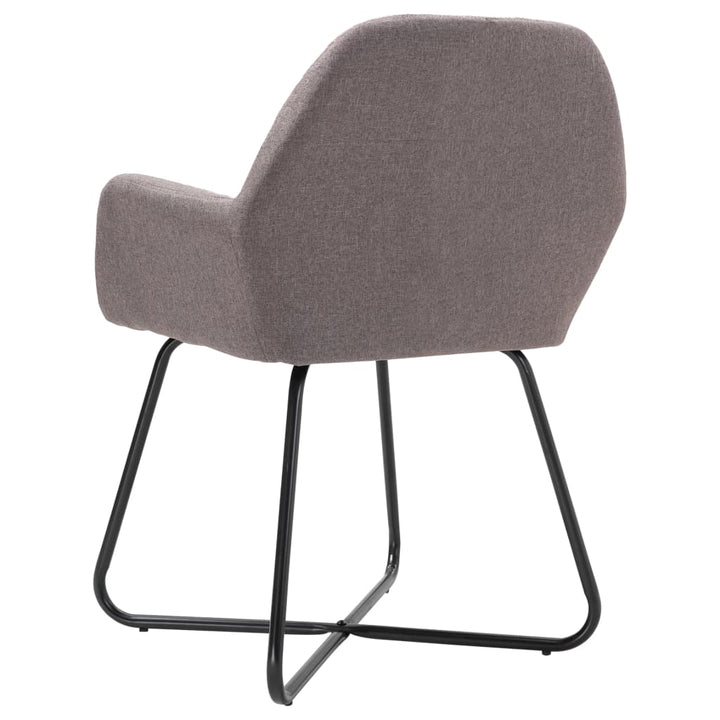 Eetkamerstoelen 4 st draaibaar stof taupe