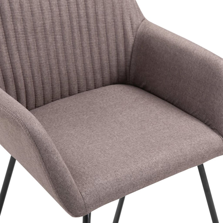 Eetkamerstoelen 4 st draaibaar stof taupe