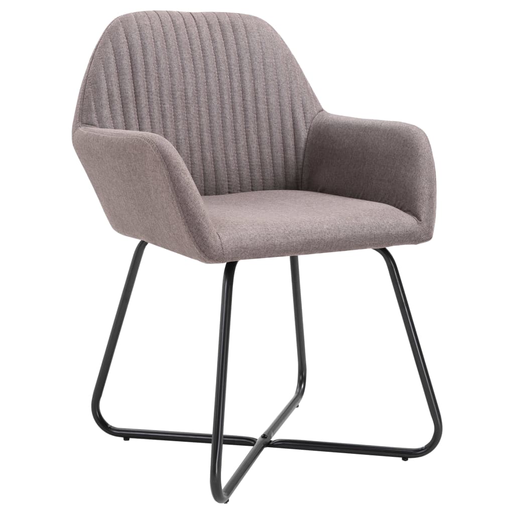 Eetkamerstoelen 6 st stof taupe